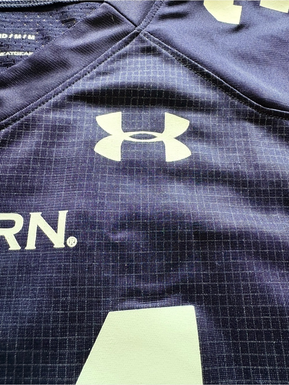 Under Armour Auburn University #34, Navy White Orange Football Jersey- men’s M - Picture 16 of 16